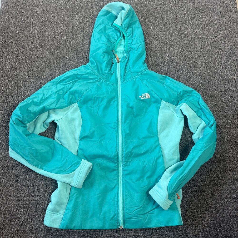 Vintage Y2k the North Face Summit Series Teal Full Zip Hoodie Jacket Women's L